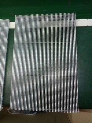Exposição conduzida da parede da tela do diodo emissor de luz janela transparente padrão de pouco peso