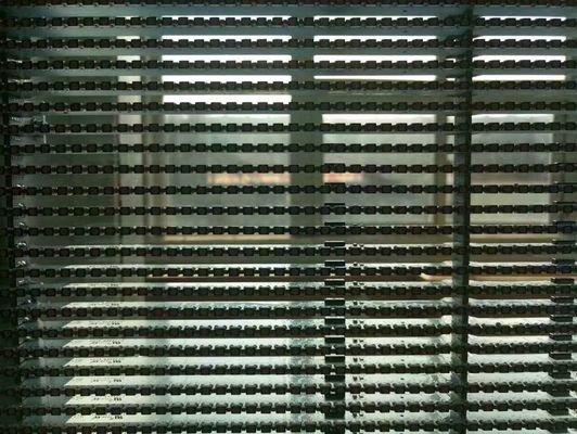 Exposição conduzida da parede da tela do diodo emissor de luz janela transparente padrão de pouco peso