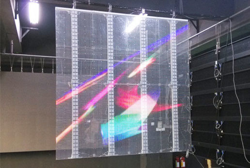 Exposição conduzida transparente Media Player 50 milímetros x 100 milímetros de transparência alta na parede de vidro