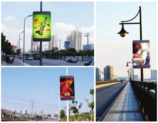 China Telas exteriores da propaganda de Digitas da cor completa do quadro de avisos da exposição de diodo emissor de luz de Polo da rua de P5mm fornecedor
