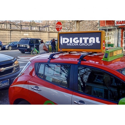 P4 Display de LED 960mm*320mm Duplo Lado Ip65 4g/Wifi Control Taxi Roof Advertising Screen