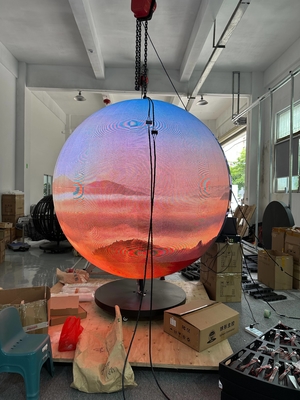 P2,5 de diâmetro 1m esfera LED tela de bola sala de conferências exposição de arte show