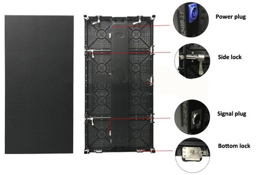 P3.91 conduziu o painel que video internos alugados morrem a microplaqueta MBI5124 do armário 500x1000mm do alumínio de carcaça