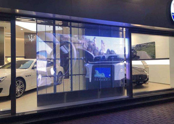 Exposição conduzida transparente Media Player 50 milímetros x 100 milímetros de transparência alta na parede de vidro