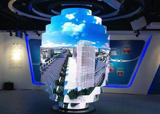 Telas video macias flexíveis super ultra finas da parede da exposição de diodo emissor de luz da luz HD P4 para anunciar a fase