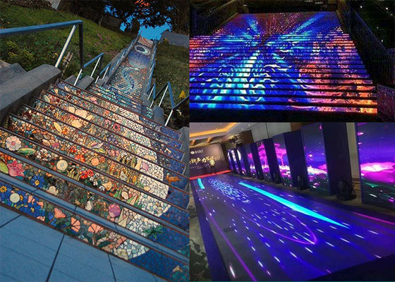 Tela video exterior acrílica completa da exposição de diodo emissor de luz da telha P4.81P3.91 de Dance Floor da fase da cor IP65 com sistema do radar