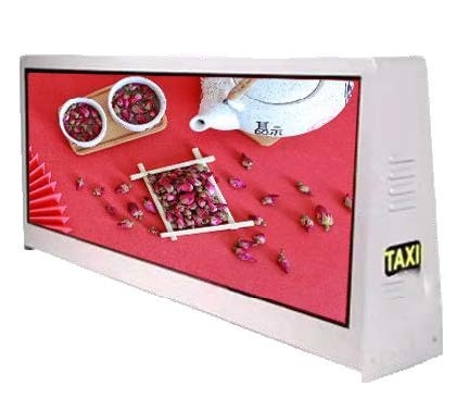 P4 LED Moving Signage para publicidade em taxi-top Alto brilho Controle 4G/USB à prova d'água