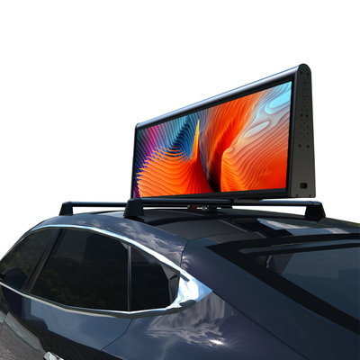 P4 LED Moving Signage para publicidade em taxi-top Alto brilho Controle 4G/USB à prova d'água