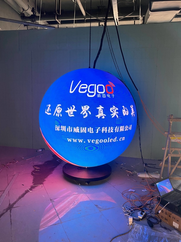 P2,5 de diâmetro 1m esfera LED tela de bola sala de conferências exposição de arte show