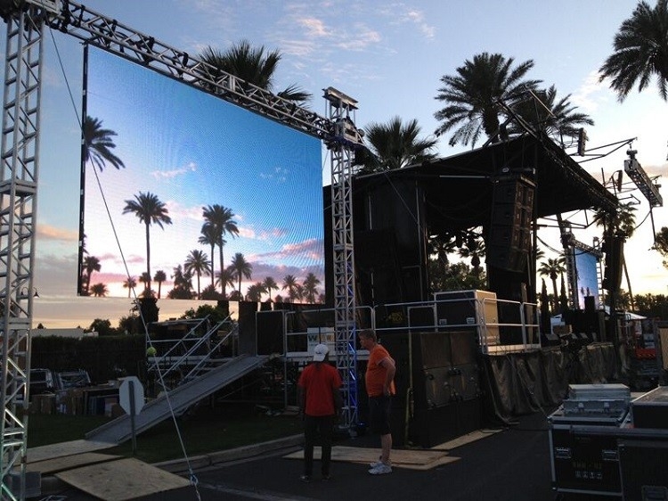 Display LED de palco externo para gestão de eventos públicos P2.976 P3.91 P4.81 P5.95